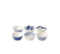 Royal Doulton Set of 6 Pacific Dessert Bowls Blue Mix