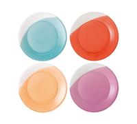 Royal Doulton Side Plates - 1815 Bright Collection - Porcelain Plate Set of 4 - Large Plates Ideal for Breakfast, Lunch & Dinner - Better Heat Retention, 23cm Each, Brights