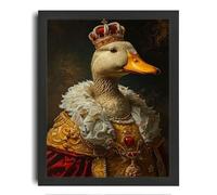 Royal Duck Painting White Duck Portrait Renaissance Animal Wall Art Duck Print Poster A4 - Wall Art Home Decor Movie Poster Canvas Film Cinema Retro Vintage Cult Classic Nostargic Saga Modern reprint