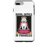 Royal Duties In Progress Cat Lover Litter Box Funny Cat Case for iPhone 7 Plus/8 Plus