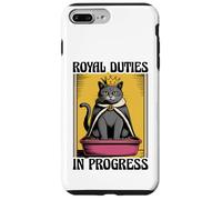 Royal Duties In Progress Cat Lover Litter Box Funny Cat Case for iPhone 7 Plus/8 Plus
