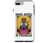 Royal Duties In Progress Cat Lover Litter Box Funny Cat Case for iPhone 7 Plus/8 Plus