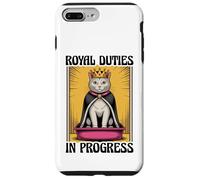 Royal Duties In Progress Cat Lover Litter Box Funny Cat Case for iPhone 7 Plus/8 Plus