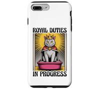 Royal Duties In Progress Cat Lover Litter Box Funny Cat Case for iPhone 7 Plus/8 Plus