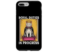 Royal Duties In Progress Cute Cat Litter Box Funny Cat Case for iPhone 7 Plus/8 Plus