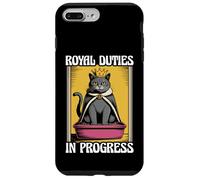 Royal Duties In Progress Cute Cat Litter Box Funny Cat Case for iPhone 7 Plus/8 Plus