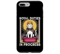 Royal Duties In Progress Cute Cat Litter Box Funny Cat Case for iPhone 7 Plus/8 Plus