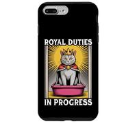 Royal Duties In Progress Cute Cat Litter Box Funny Cat Case for iPhone 7 Plus/8 Plus