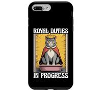 Royal Duties In Progress Cute Cat Litter Box Funny Cat Case for iPhone 7 Plus/8 Plus