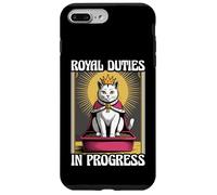 Royal Duties In Progress Cute Cat Litter Box Funny Cat Case for iPhone 7 Plus/8 Plus