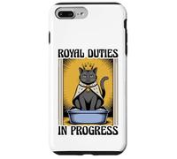 Royal Duties In Progress Cute Cat Litter Box Funny Cat Case for iPhone 7 Plus/8 Plus