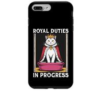 Royal Duties In Progress Cute Cat Litter Box Funny Cat Case for iPhone 7 Plus/8 Plus