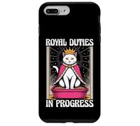 Royal Duties In Progress Cute Cat Litter Box Funny Cat Case for iPhone 7 Plus/8 Plus
