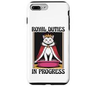 Royal Duties In Progress Cute Cat Litter Box Funny Cat Case for iPhone 7 Plus/8 Plus