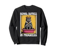 Royal Duties In Progress Cute Cat Litter Box Funny Cat Sweatshirt