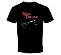 Royal-Enfield-Bullet-USA-American-Motorcycle-Black-Tee-Shirt-Mens-Round-Neck-Short-Sleeves-Bottoming-T Black BlackL