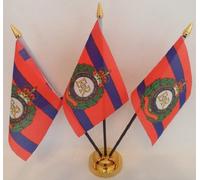 Royal Engineers Corps 3 Flag Desktop Table Centrepiece Flag Flags With Gold Base Ideal For Party Conferences Office Display