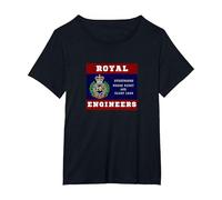 Royal Engineers. Everywhere Where Right and Glory Lead T-Shirt, Women's Plus, Black, 1X