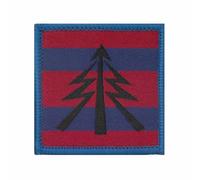 Royal Engineers Hook and Loop Backed RECCE Woven Patch, RE Colours, Blue Border