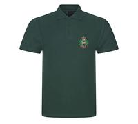 Royal Engineers Insignia The Sappers Mens Embroidered Polo Shirt British Army Military Embroidery (UK, Alpha, XXL, Regular, Regular, Green)