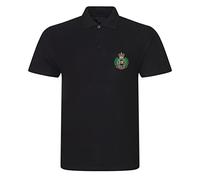 Royal Engineers Insignia The Sappers Mens Embroidered Polo Shirt British Army Military Embroidery (UK, Alpha, 3XL, Regular, Regular, Black)