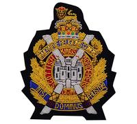 Royal Engineers Royal Air Force Officers Royal Engineers Royal Welsh Regiment Embroidered Gold Silver Bullion Blazer Badge (KOSB Kings Own Scottish Borderers Blazer Badge)