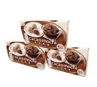 Royal Family Cacao Mochi Japanese Style Daifuku Sweet Rice Cake Desserts Snacks (8 Pieces) 80g - Chocolate (Pack of 3)