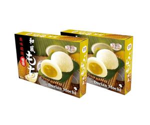 Royal Family Durian Flavour of Japanese Style Mochi Daifuku Sweet Rice Cake Desserts Snacks 6 Pieces 210g (Pack of 2) HALAL