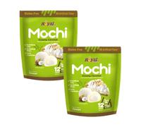 Royal Family Japanese Style Mochi Chewy Daifuku Rice Cake Coconut Flavour with Creamy Filling 180g GLUTEN FREE (Pack of 2)