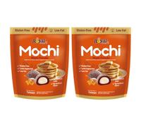 Royal Family Japanese Style Mochi Chewy Daifuku Rice Cake Maple Pancake Flavours with Creamy Filling 180g GLUTEN FREE (Pack of 2)