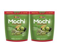 Royal Family Japanese Style Mochi Chewy Daifuku Rice Cake Matcha Latte Flavours with Creamy Filling 180g GLUTEN FREE (Pack of 2)