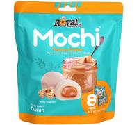 Royal Family Mochi, Peanut Butter Flavor Sweet Rice Dough with Creme Filling, Gluten Free, 8 Pieces, 120g