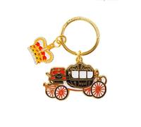Royal Family Queen's Golden Carriage Quality Metal Key Ring/Key Chain/Key Fob