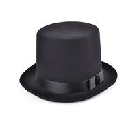 Royal Fashion ADULT BLACK TOP HAT QUALITY WOOL FELT CAP & HEADWEAR WEDDING ASCOT OLD ENGLISH MEN'S OR VAMPIRE WOMEN'S FOR HALLOWEEN UNISEX