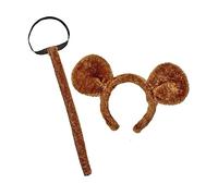 Royal Fashion Adult Monkey Unisex Costume Brown Monkey Ears Alice band Tail Accessory Kit One Size Halloween Book Week Fun Theme Party