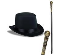 Royal Fashion Children’s Victorian top hat and cane - Kids Factory Owner Costume with Top Hat & Cane - Unisex Book Week Outfit for Boys & Girls, Historical School Dress-Up & Character Days