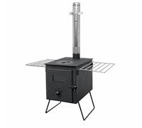 RoyalFire Pandora Portable Firebox Tent Stove in Charcoal in Black RoyalFire Black