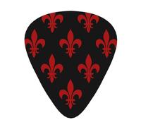 Royal Fleur-De-Lis 12 Pack Guitar Picks With 3 Thicknesses And Storage Box, Abs Plectrums For Electric Bass Guitar Players