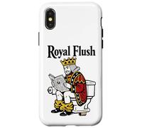 Royal Flush | Funny King Poker Playing Card On Toilet Case for iPhone X/XS