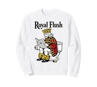 Royal Flush | Funny King Poker Playing Card On Toilet Sweatshirt