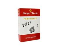 Royal Flush Playing Cards UK - Standard Sized Cards, Superior Cartamundi Linen Finish, 1 x Red or Blue Deck, Easy To Shuffle & Durable