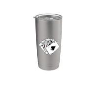 Royal Flush Poker Card Game Stainless Steel Insulated Tumbler