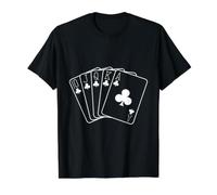 Royal Flush Poker Cards Value Graphic T-Shirt, Men, Black, S