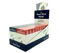 Royal Flush Premium Linen Finish Playing Cards - 12 Packs (6 Blue & 6 Red)