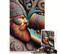 Royal Fractals Viking Kin 1000 Piece Jigsaws for Teenagers Puzzle Smart Game Group Play Image Assembly Wall Art Decor (38x26cm)