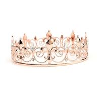 Royal Full King Crown Metal Crowns And Tiaras For Men Cosplay Wedding Prom Party Decorations Crown Headpieces Accessories
