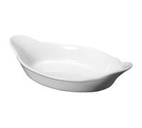 Royal Genware Oven Safe Oval Eared Dish 25cm | White Dish, Porcelain Dish | Commercial Quality Tableware by Royal Genware