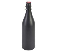 Royal Genware Stoneware Cast Iron Effect Swing Top Bottle 35oz / 1ltr - Set of 12 - Serving Bottle with Swing Top Lid