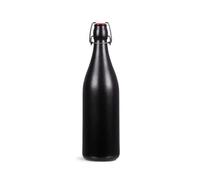 Royal Genware Stoneware Cast Iron Effect Swing Top Bottle 35oz / 1ltr - Set of 6 - Serving Bottle with Swing Top Lid