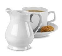 Royal Genware Traditional Serving Jugs 4.9oz / 140ml - Pack of 6 | Multipurpose Jugs - Porcelain Jug, White Jug, Table Jug, Milk Jug, Cream Jug, Sauce Jug
